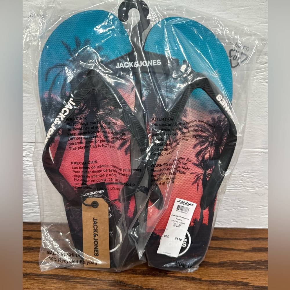 NEW JACK & JONES Premium Flip Flops Sandal Lot Of 5 SZ 7-12